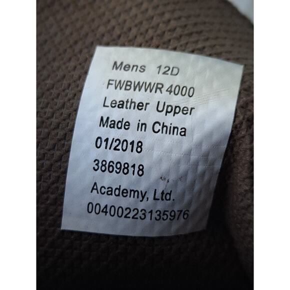 VTG Mens BRAZOS STEEL TOE Waterproof WORK Leather Brown Boots Sz 12 D - Picture 2 of 12